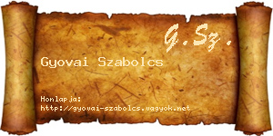 Gyovai Szabolcs névjegykártya